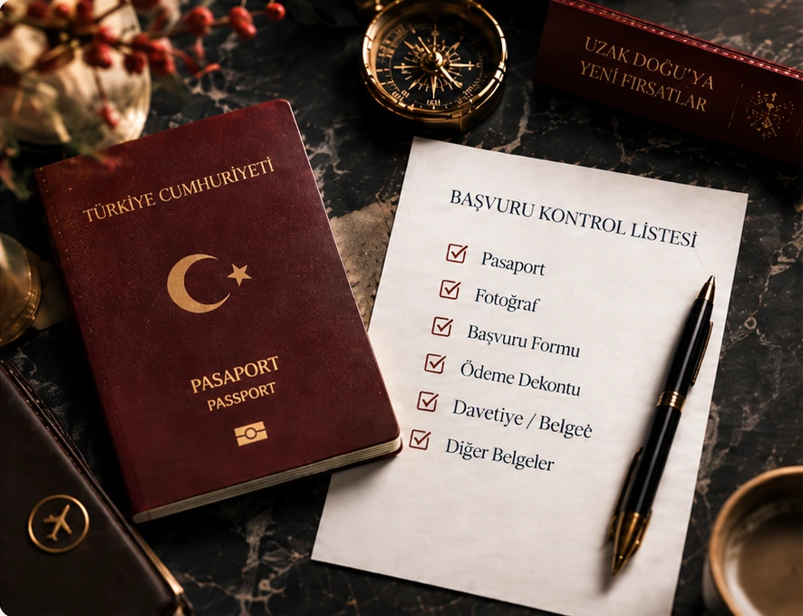 SINVOYA dosya hazırlığı için pasaport ve kontrol listesi temsili